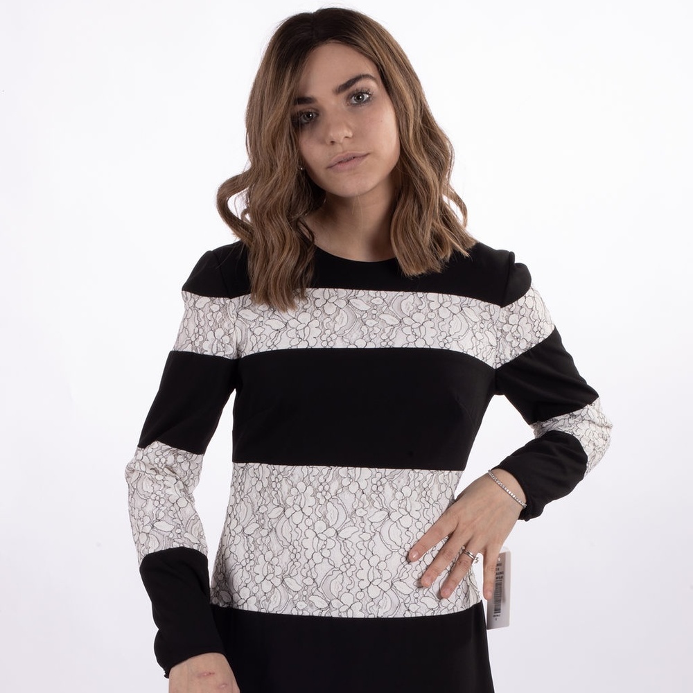 New Mikael Aghal womens black & white dress size 8